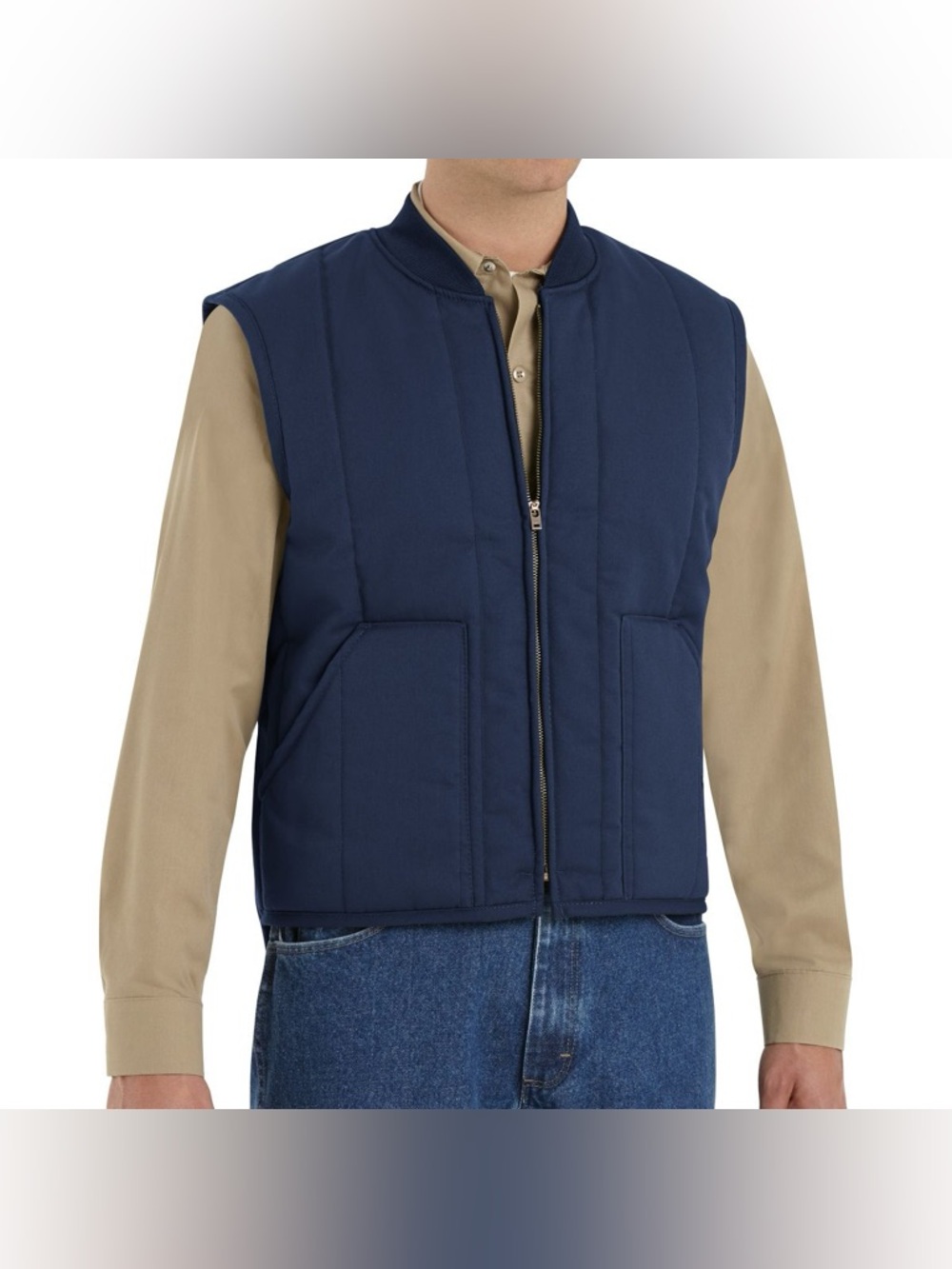 Red Kap Quilted Workwear Vest, Navy Blue Canvas, Sz XXL, NWOT